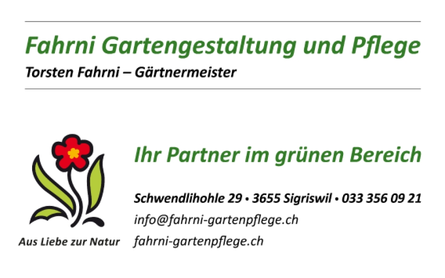 Fahrni Gartengestaltung und Pflege